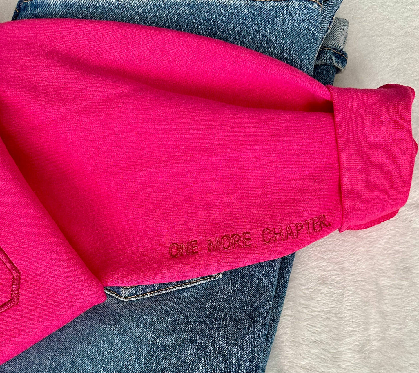 PINK Monochrome READ Embroidered Crewneck