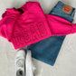 PINK Monochrome READ Embroidered Crewneck