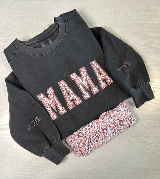 Comfort Colors Custom Embroidered Keepsake Crewneck